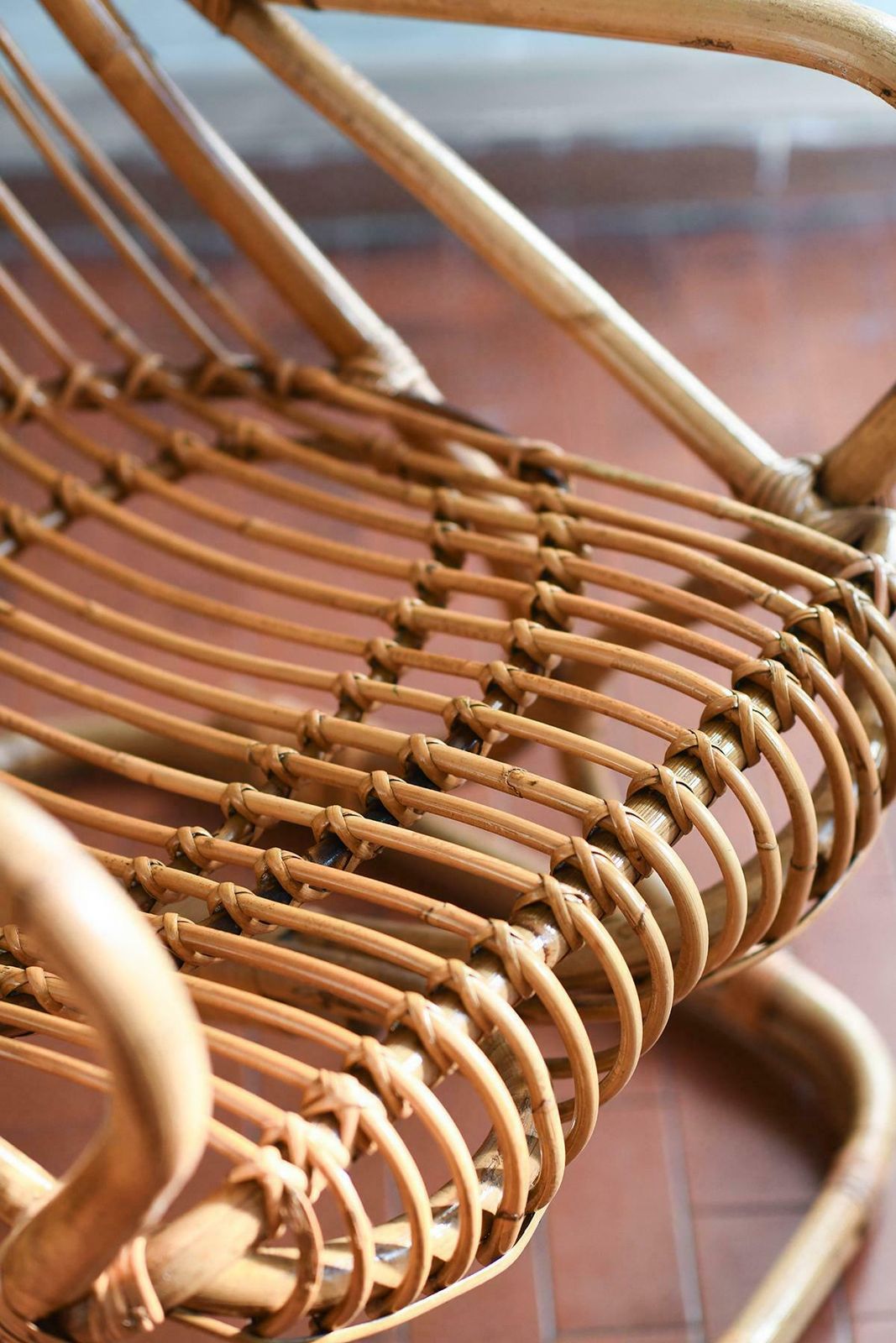 photo for sale Rattan Armchair, Italy 1970, 1970s