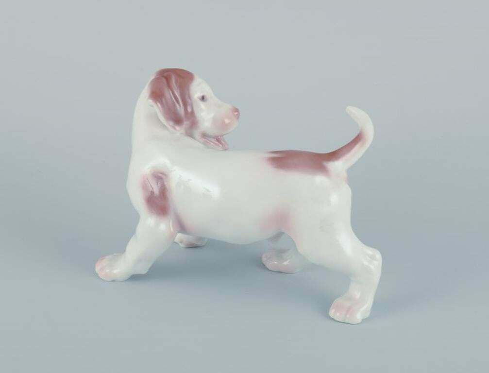 Bing & Grøndahl, Porcelain Figurine Of A Pointer Puppy. photo for sale