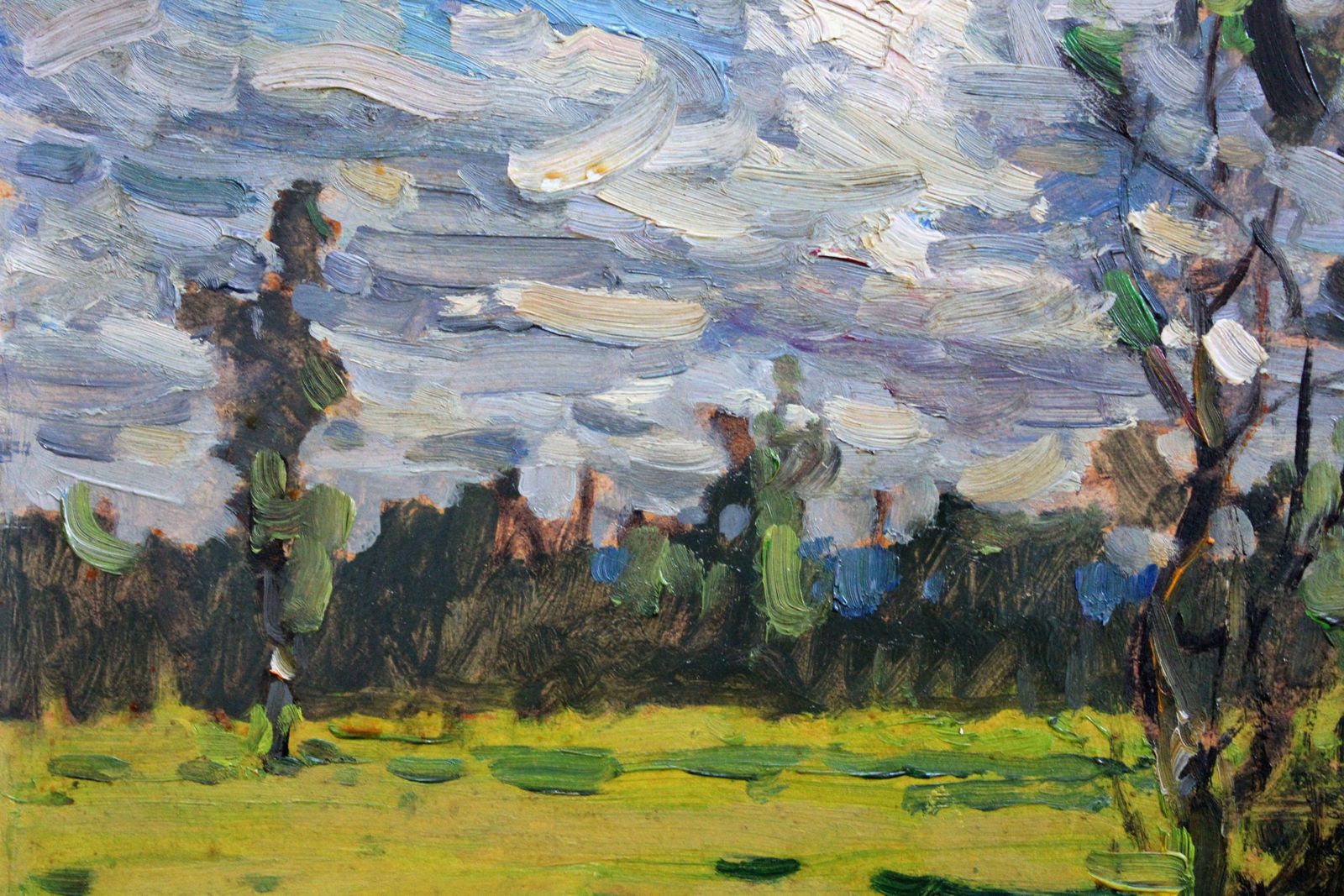 Janis Pupols Spring Sunny Day. Cardboard, Oil, 29. 5 X 36 Cm photo vinterior