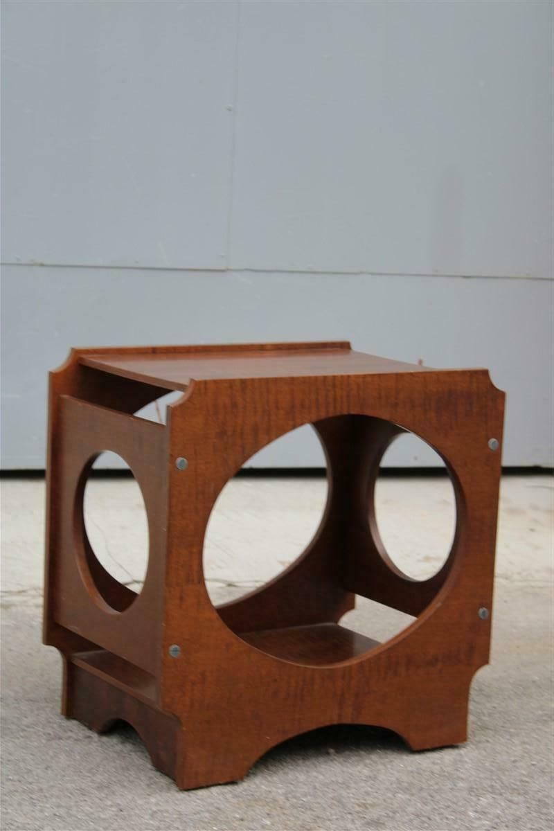Bedroom Nightstand Or Sculptural Coffee Table With Brown Circles Italia 1960 photo furniture