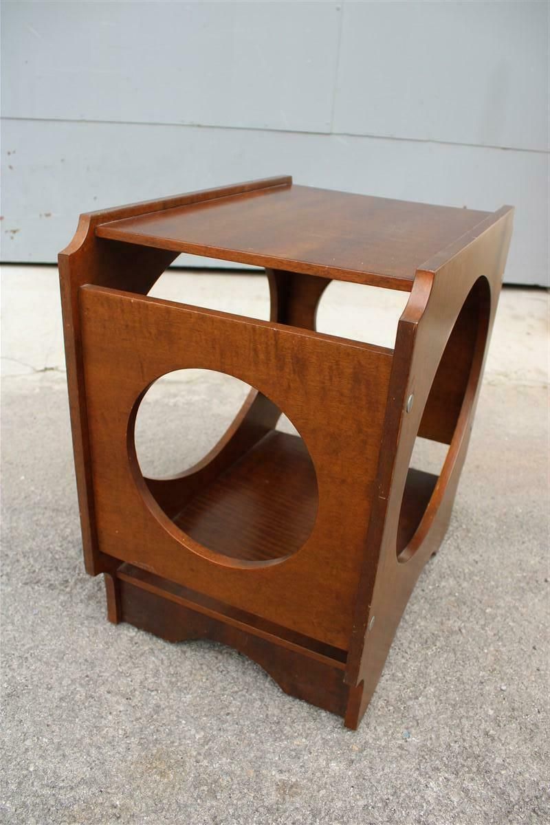 Bedroom Nightstand Or Sculptural Coffee Table With Brown Circles Italia 1960 photo 944.0