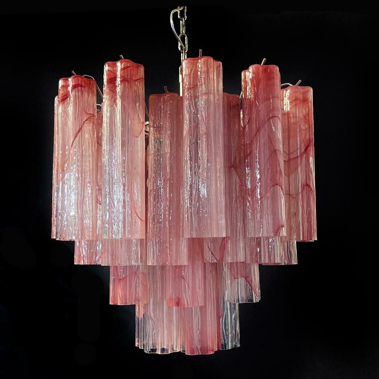 photo buy Trio Murano Glass Tronchi Chandeliers, Pink Alabaster