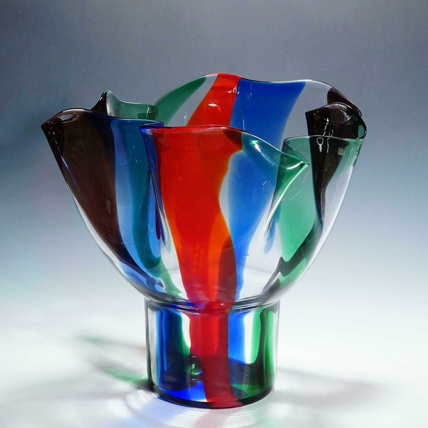 Large Venini Vase 'Kukinto', Designed By Timo Sarpaneva In 1991 photo buy