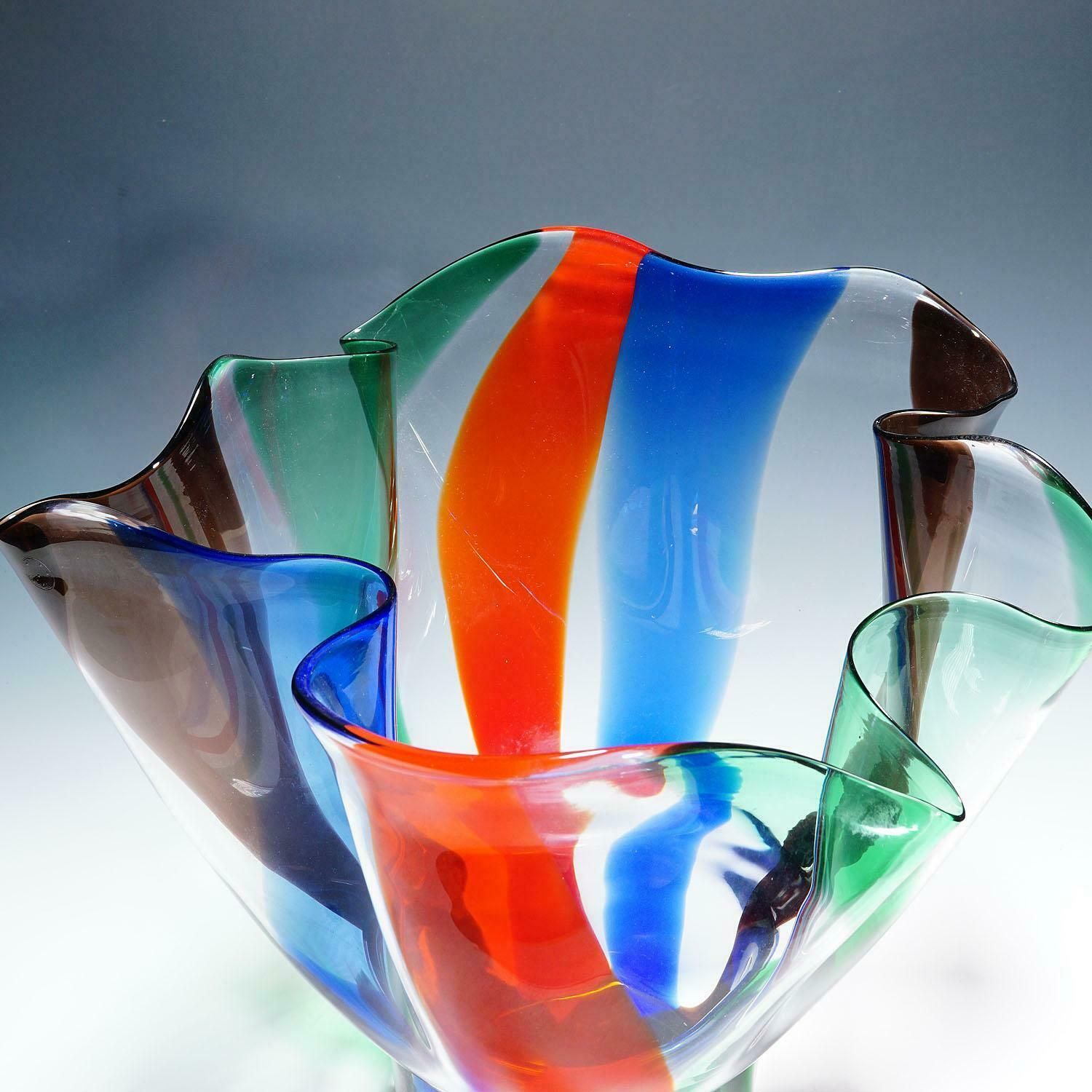Large Venini Vase 'Kukinto', Designed By Timo Sarpaneva In 1991 photo vintage