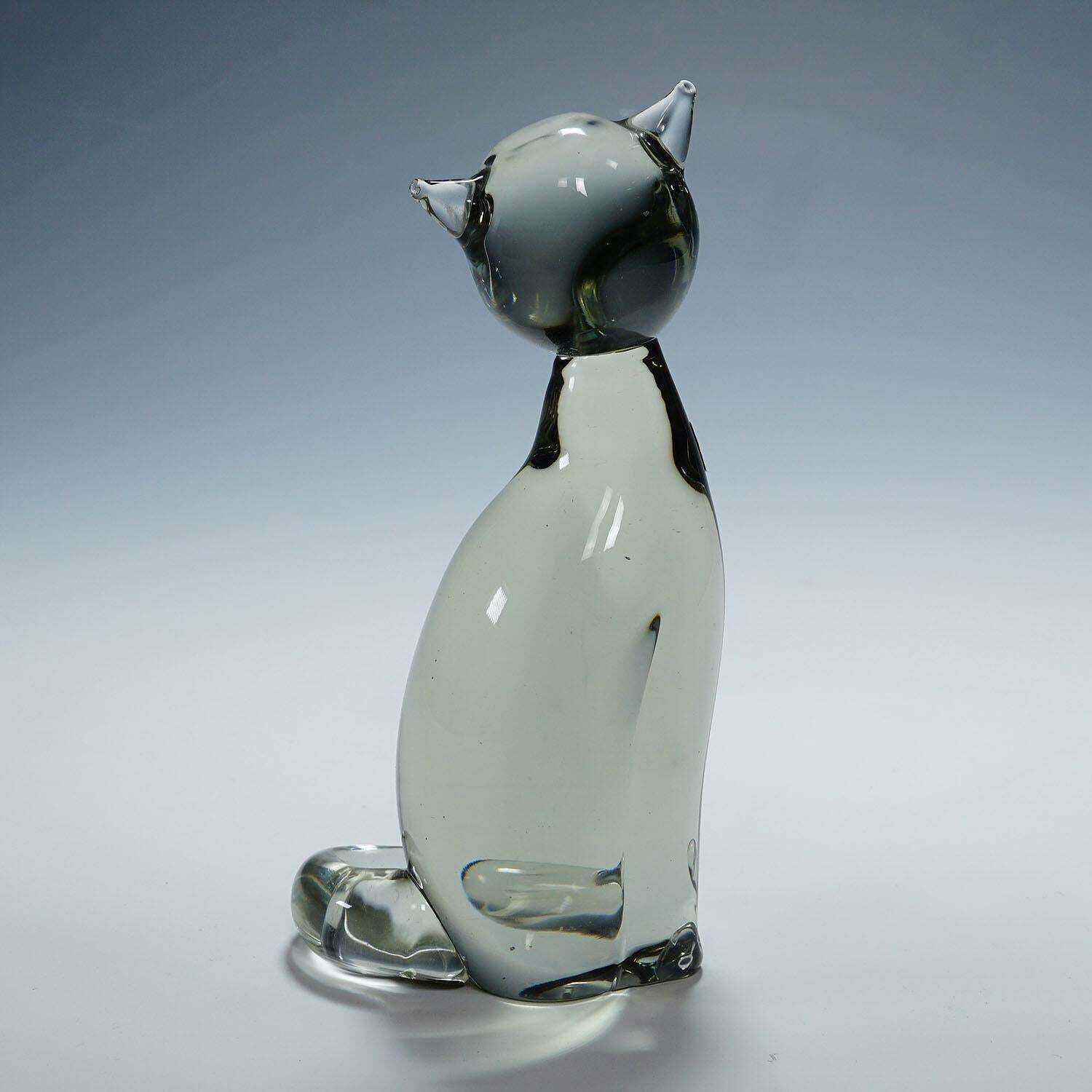 Sculpture Of A Stylized Cat Designed By Livio Seguso For Graal Glass photo 356.0