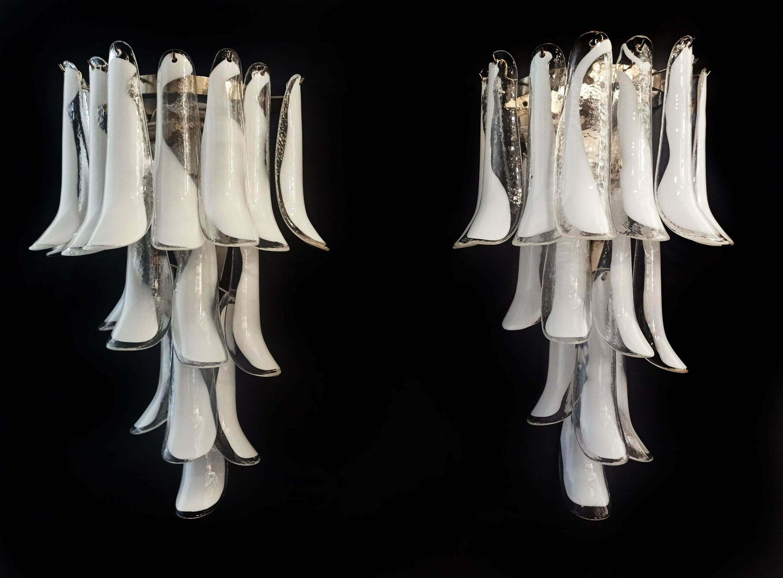 photo buy Set Four Of Italian Petal Murano Sconces, Mazzega Style