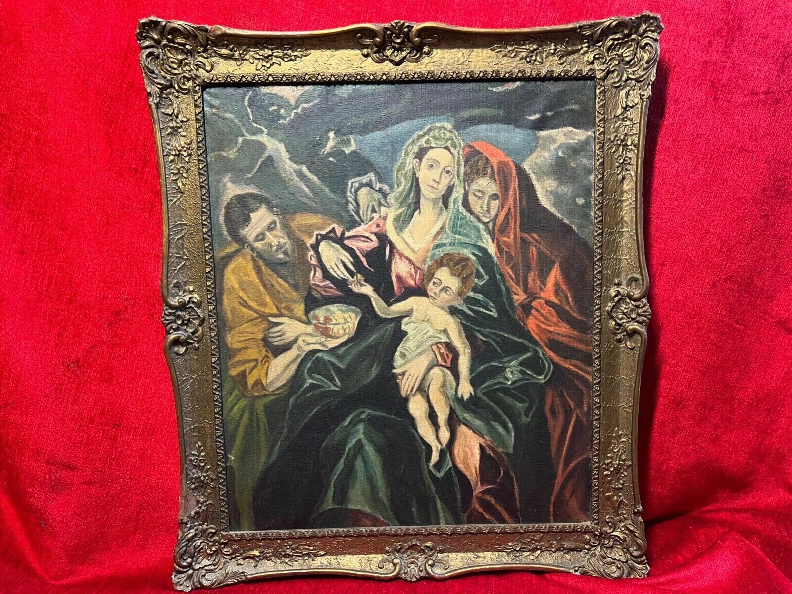 Spanish Fine Art 'The Holy Family With Mary Magdalen' After El Greco photo furniture
