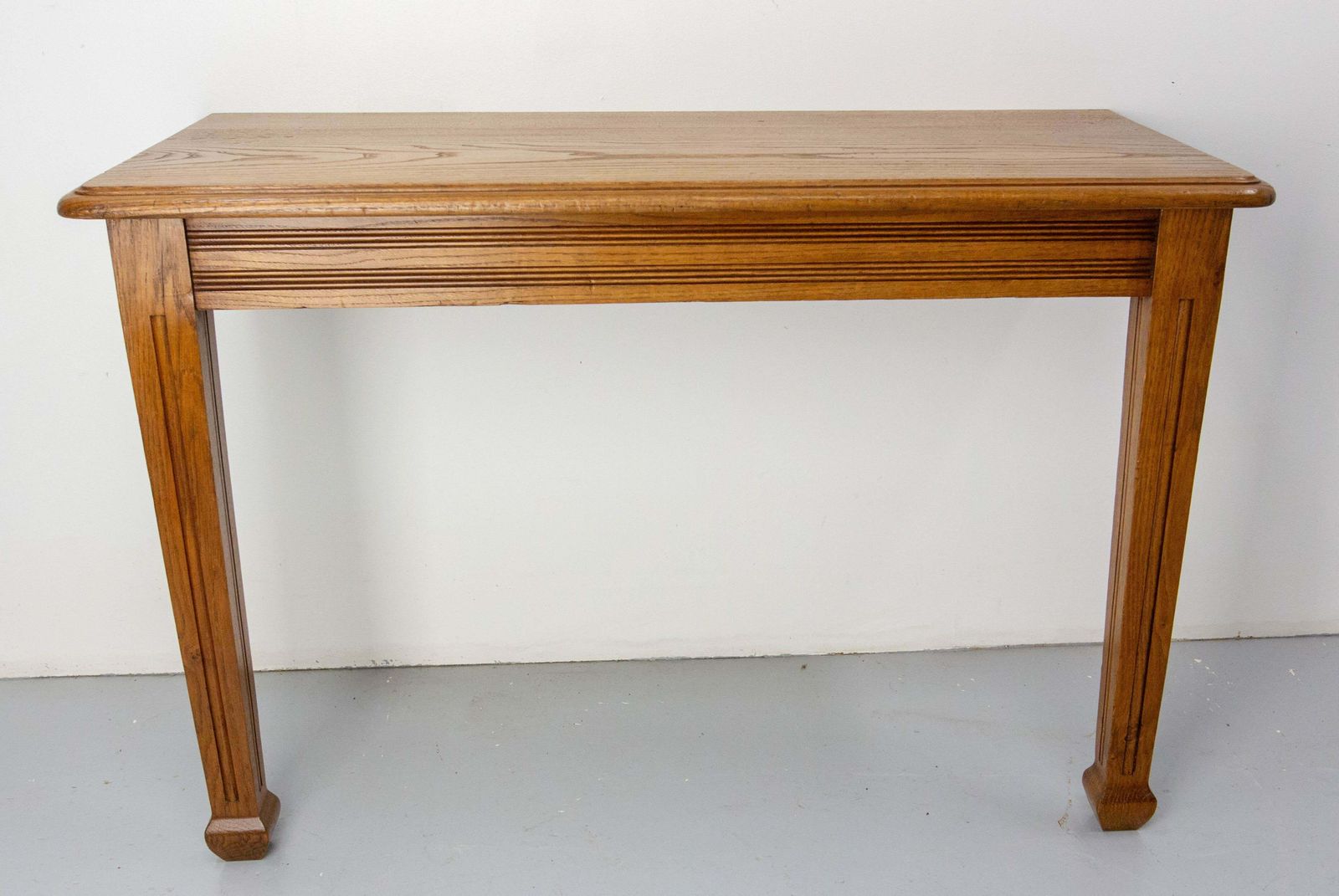 Antique French Oak Wall Mounted Console Art Deco Circa 1940 photo for sale