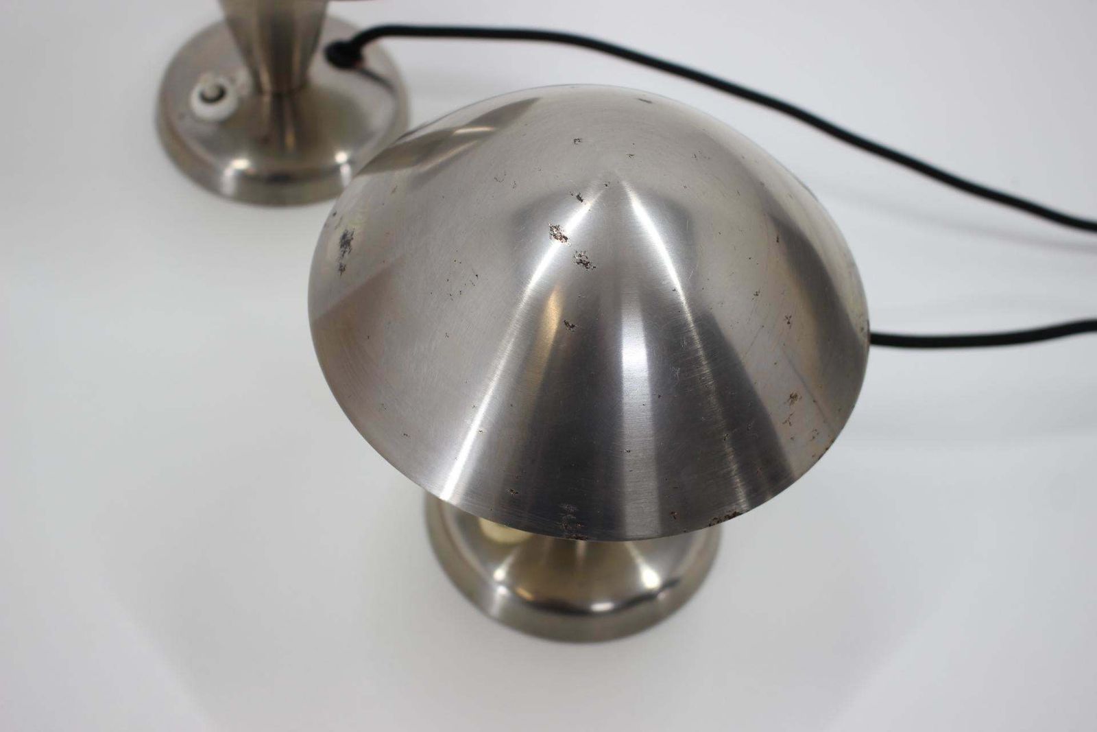 photo furniture 1930s Pair Of Chrome Plated Bauhaus Lamps,Czechoslovakia