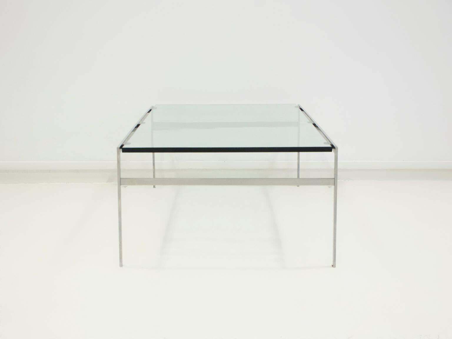 photo for sale Preben Fabricius And Jørgen Kastholm Coffee Table Of Steel And Glass