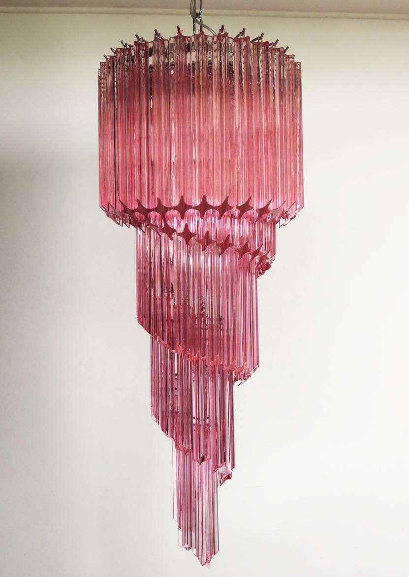 Murano Chandeliers Crystal Pink Prism, Murano photo 2750.0