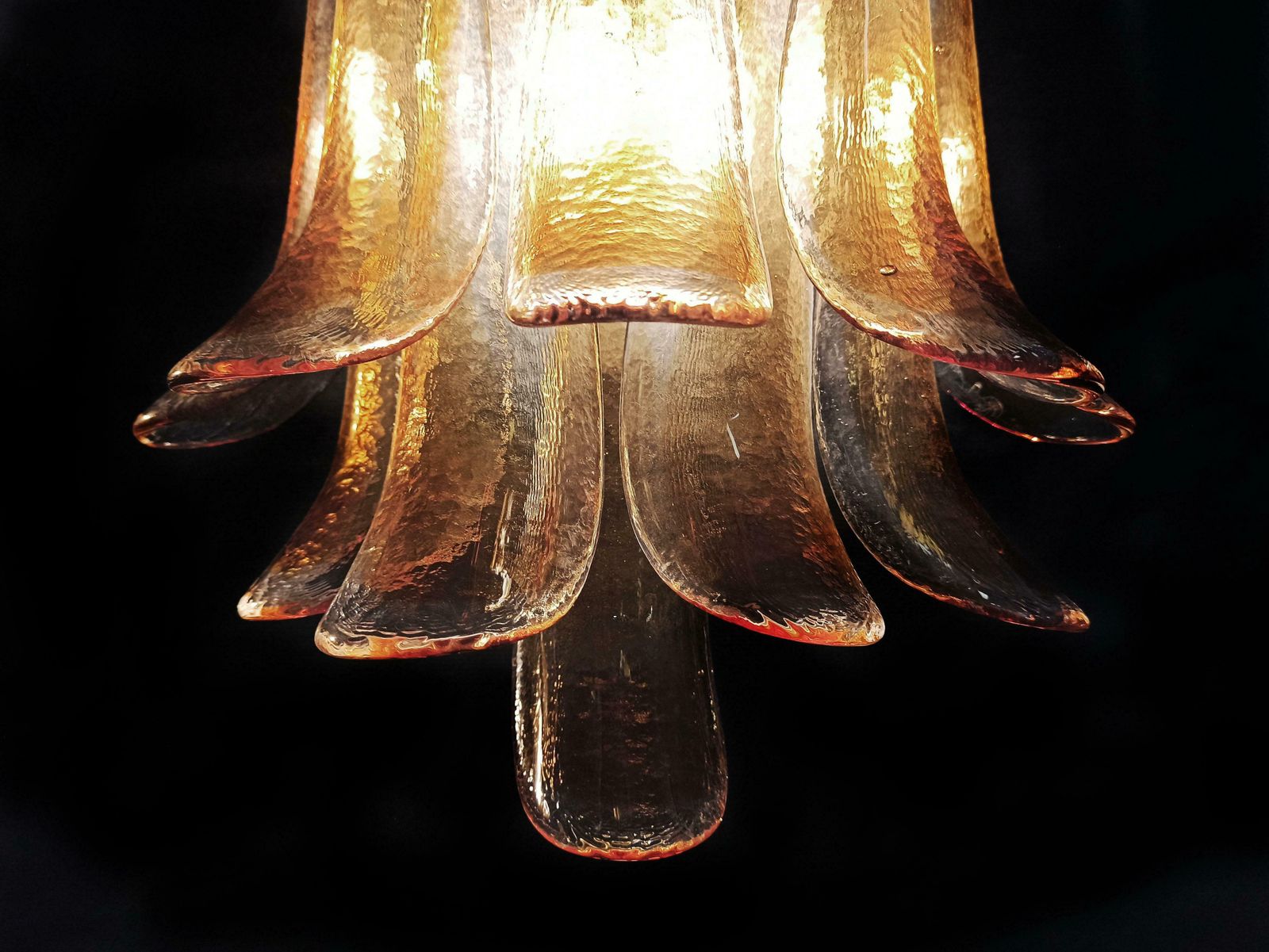 Midcentury Four Of Italian Amber Murano Sconces photo vinterior