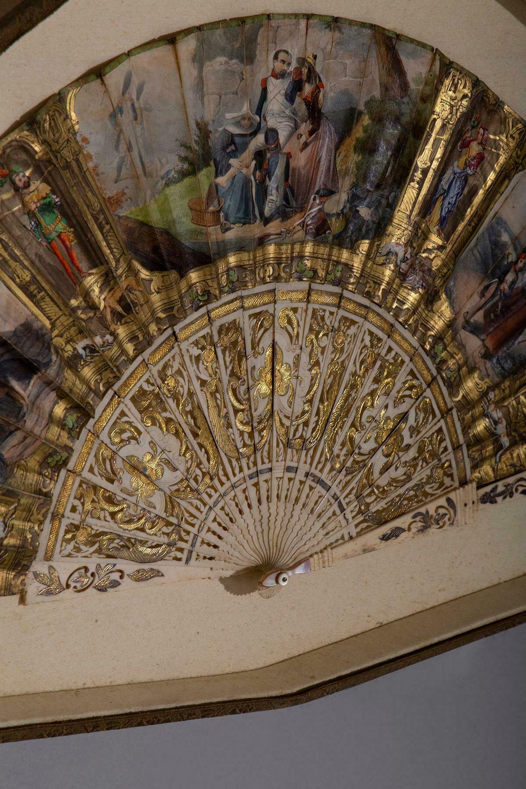 Silk Fan In Shrine From The Late 1800s photo 2619.0