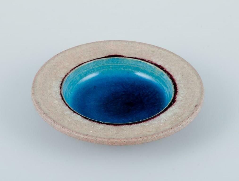Nils Kähler For Kähler. Small Ceramic Bowl And Small Vase With Turquoise Glaze. photo furniture