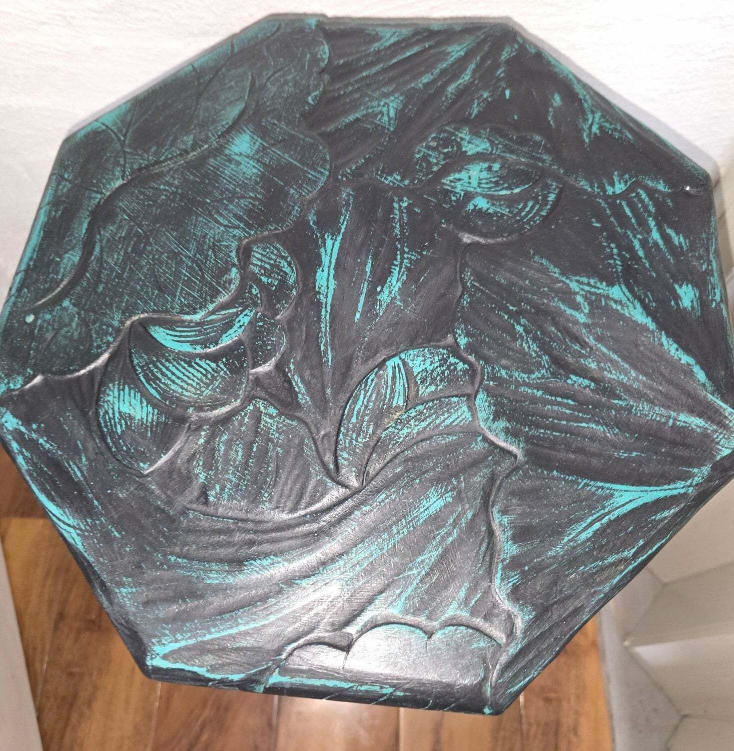 Antique Carved Japanese Fruitwood Octagonal Table, Two Tiers, Liberty London photo furniture