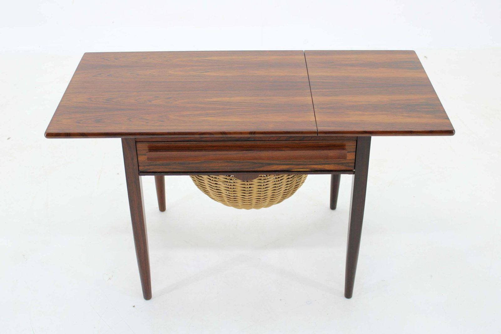 1960s Johannes Andersen Palisander Folding Sewing Table By Silkeborg, Denmark photo for sale