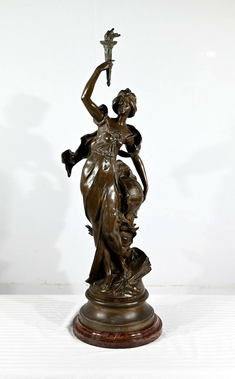 Sculpture “Science”, By A. Moreau – Late 19th Century