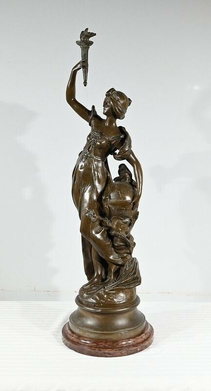 photo for sale Sculpture “Science”, By A. Moreau – Late 19th Century
