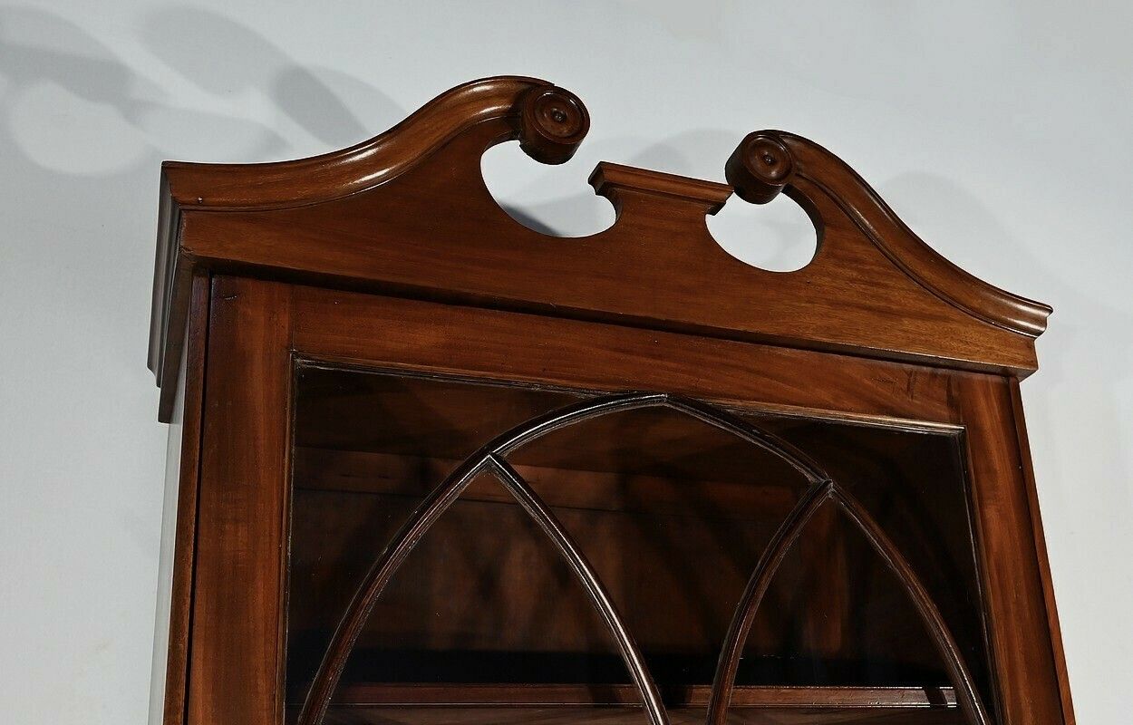 Mahogany Bookcase, England, Georgian Period – 19th Century photo vintage
