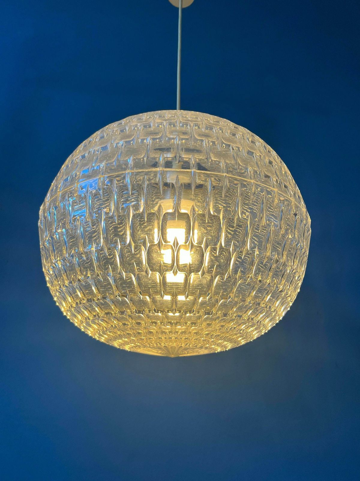 Mid Century Kristallen Bol Hanglamp Van Acrylglas photo 263.0