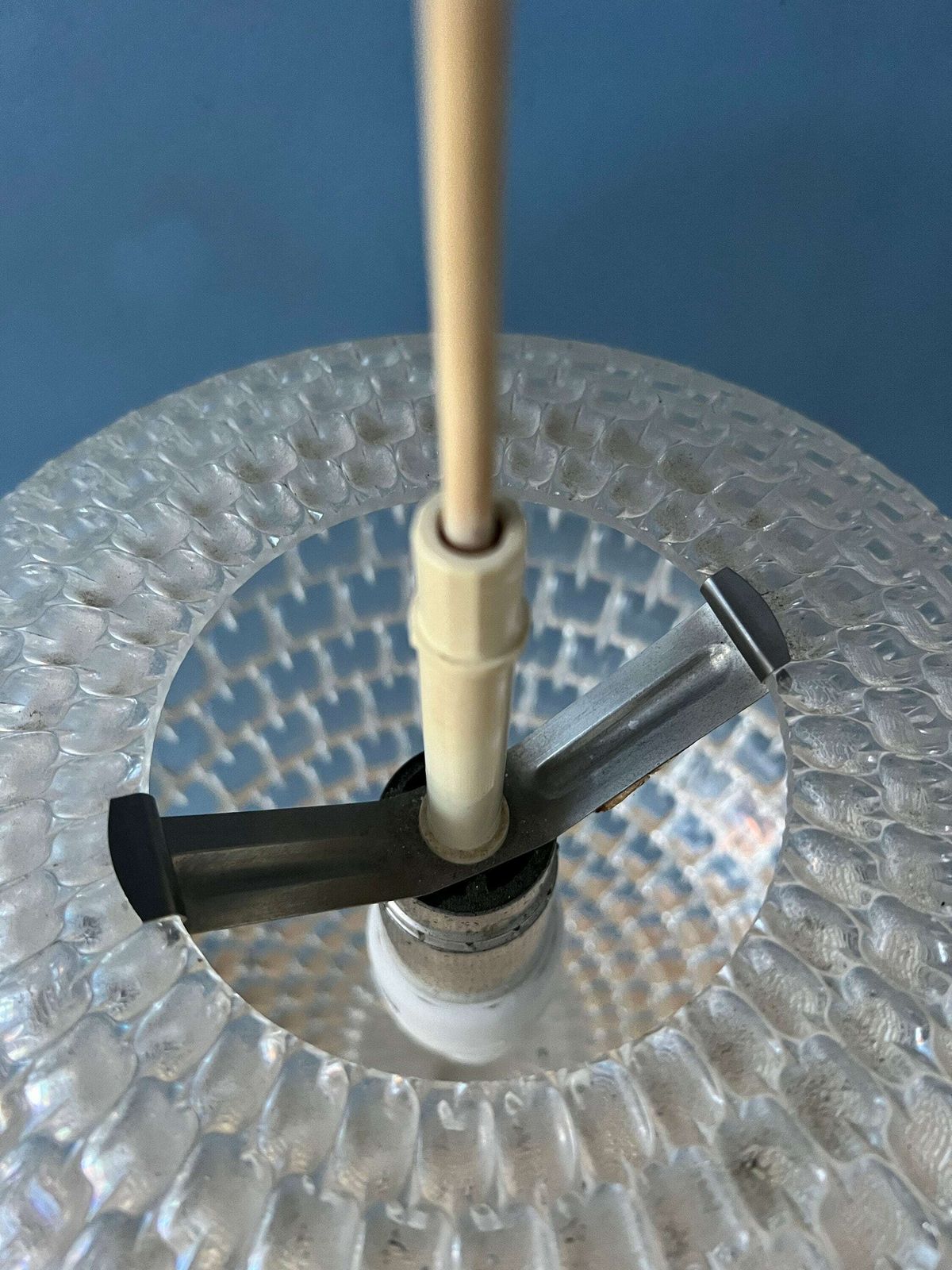 photo for sale Mid Century Crystal Ball Acrylic Glass Pendant Lamp