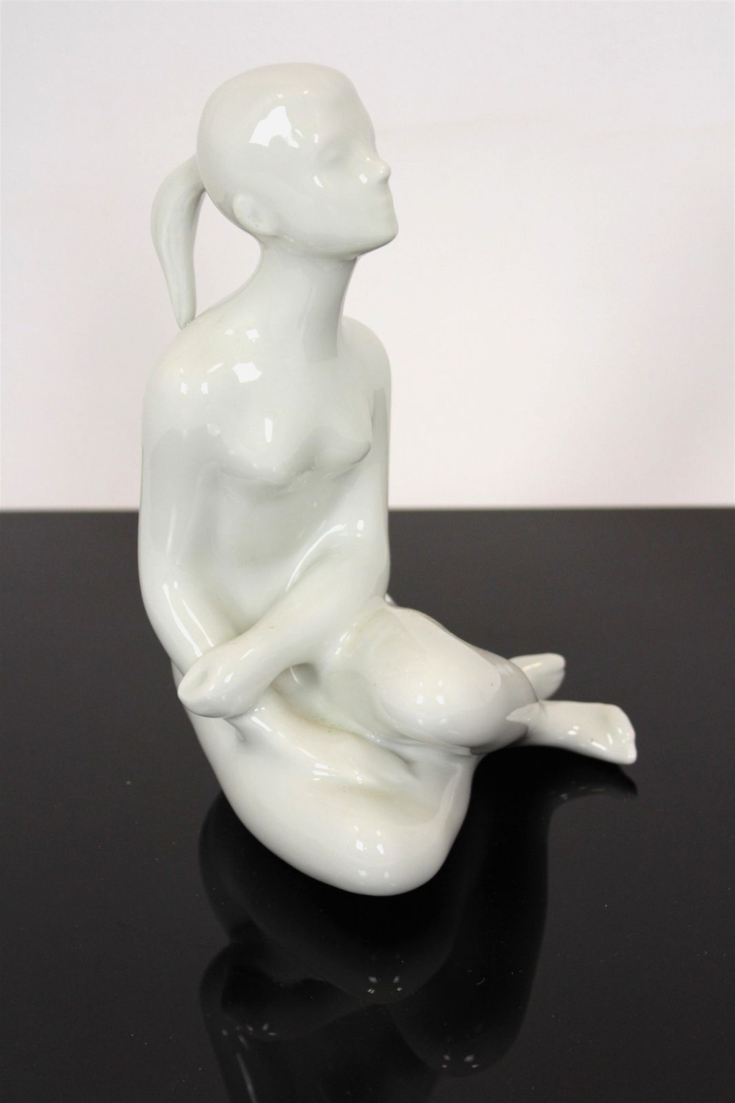 Figurine Of A Naked Woman, Royal Dux, Czechoslovakia, 1960s photo vintage
