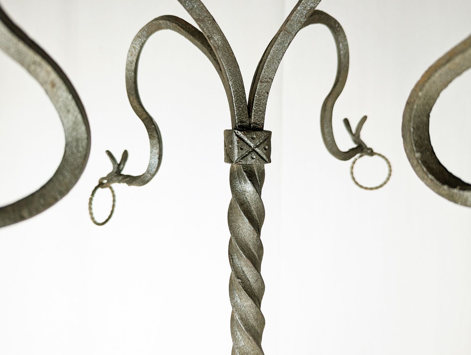 Hand Crafted Wrought Iron Pedestal From The Early 1900s Attributed To Alessandro Mazzucotelli photo furniture