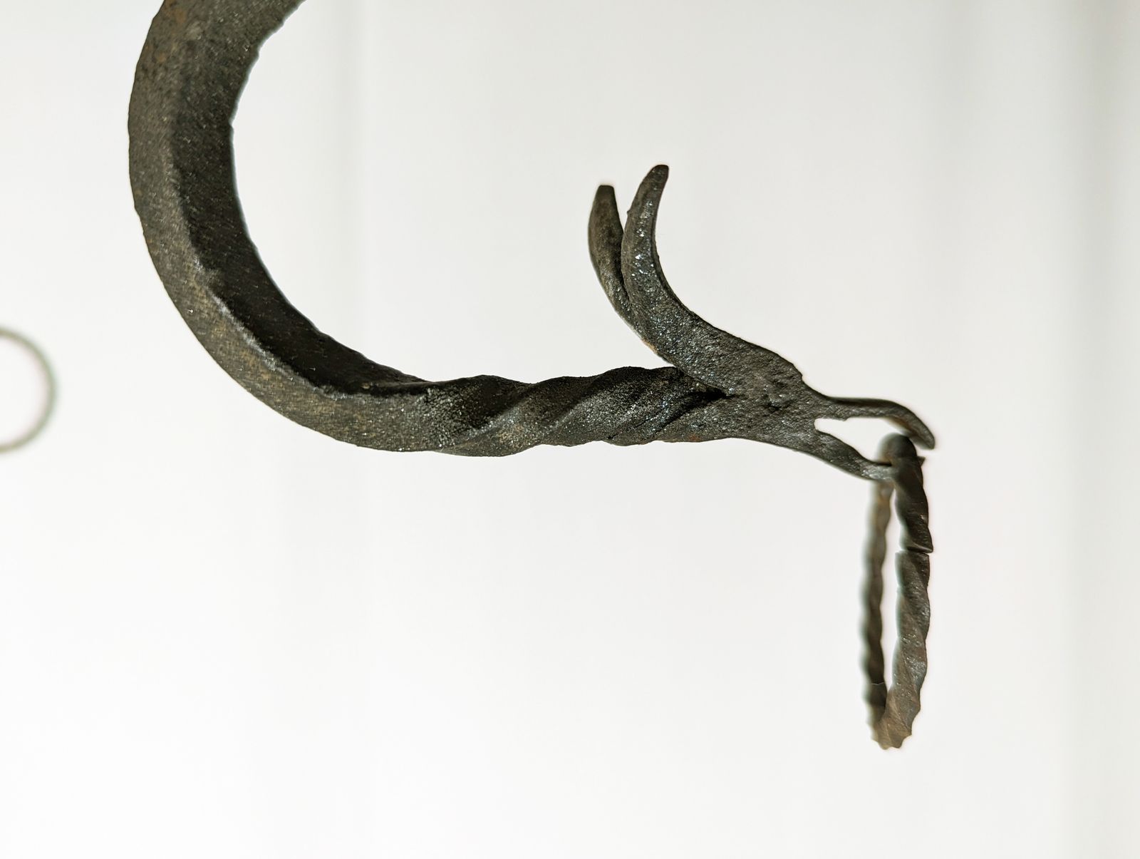 Hand Crafted Wrought Iron Pedestal From The Early 1900s Attributed To Alessandro Mazzucotelli photo for sale