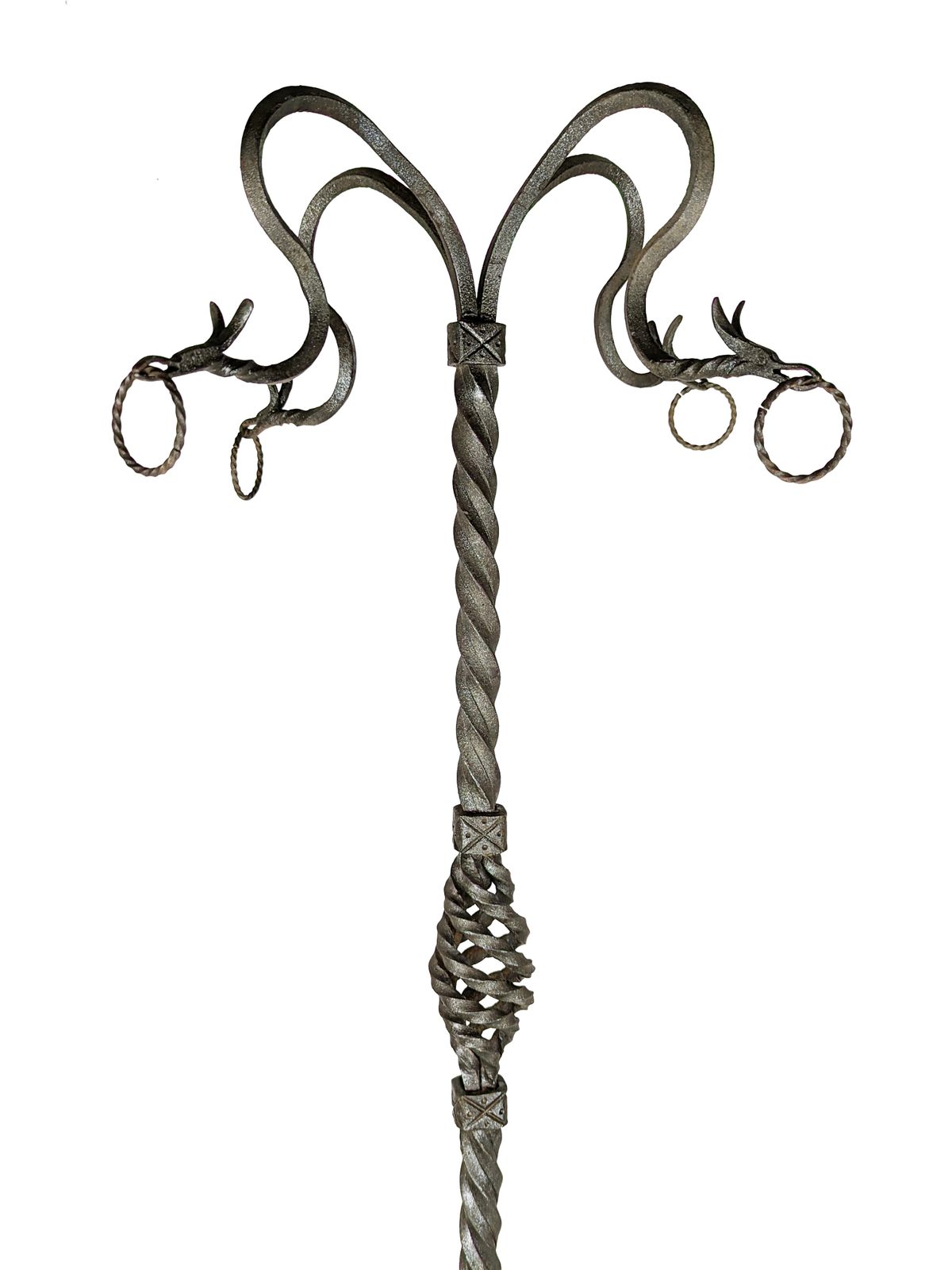 Hand Crafted Wrought Iron Pedestal From The Early 1900s Attributed To Alessandro Mazzucotelli photo vintage