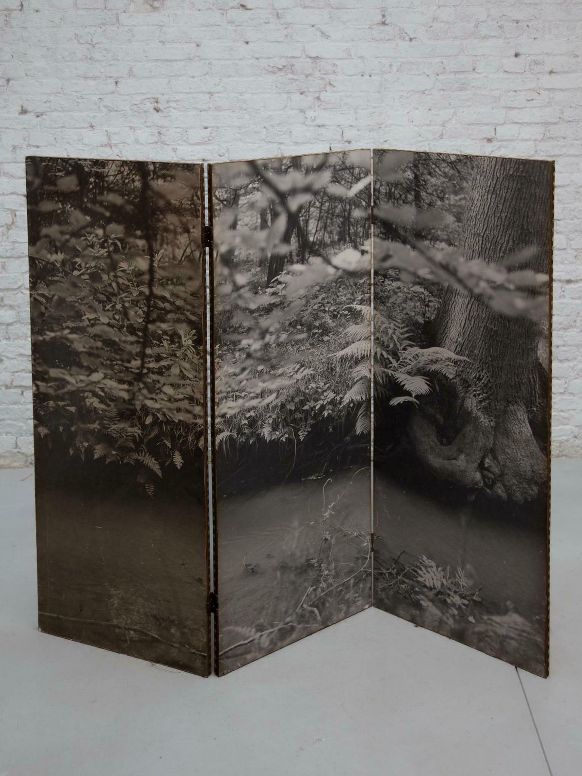 Black And White Forest, Picture Folding Screen, 1960s, Belgium photo furniture