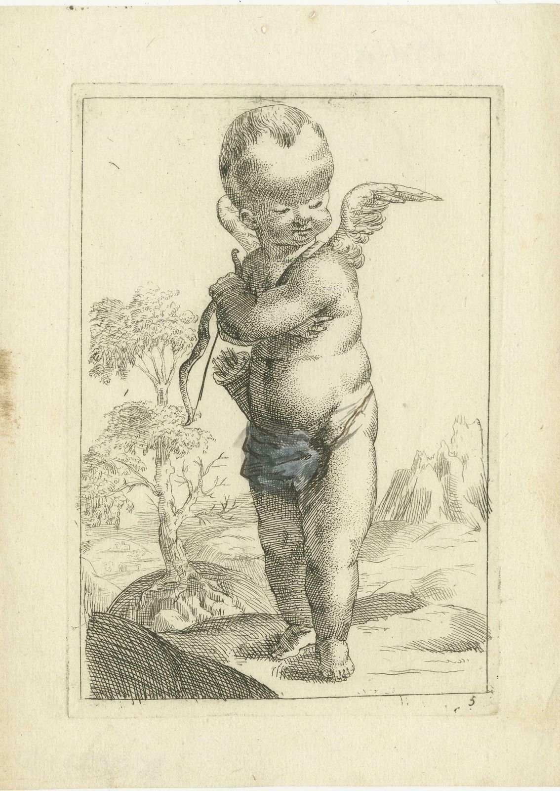 Whimsical Archers: Duo Of Baroque Putti, Circa 1620 photo Art