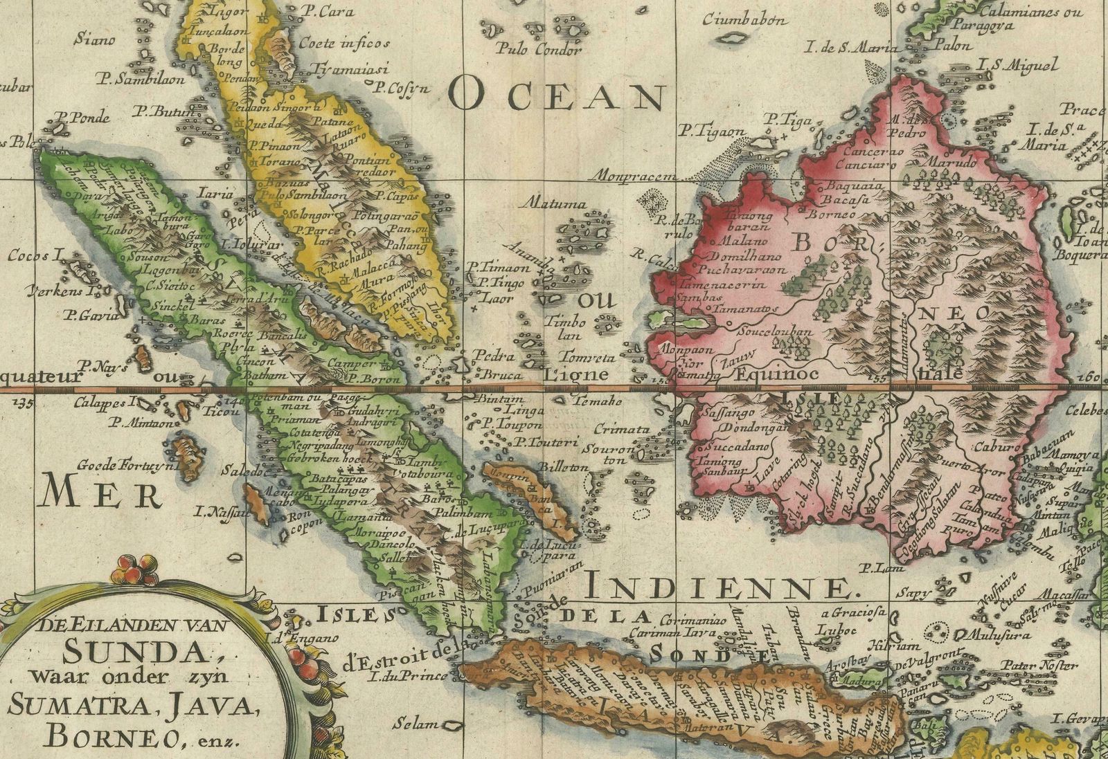 Antique Map Of The Sunda Islands Including Sumatra, Java, And Borneo, 1705 photo furniture
