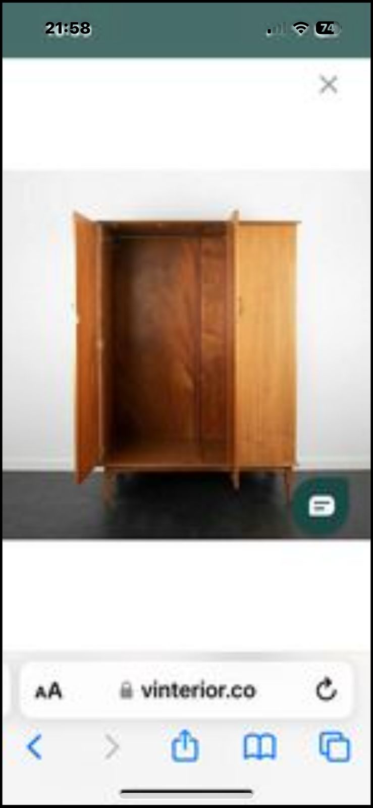 Alfred Cox Mid Century Walnut Triple Wardrobe photo for sale