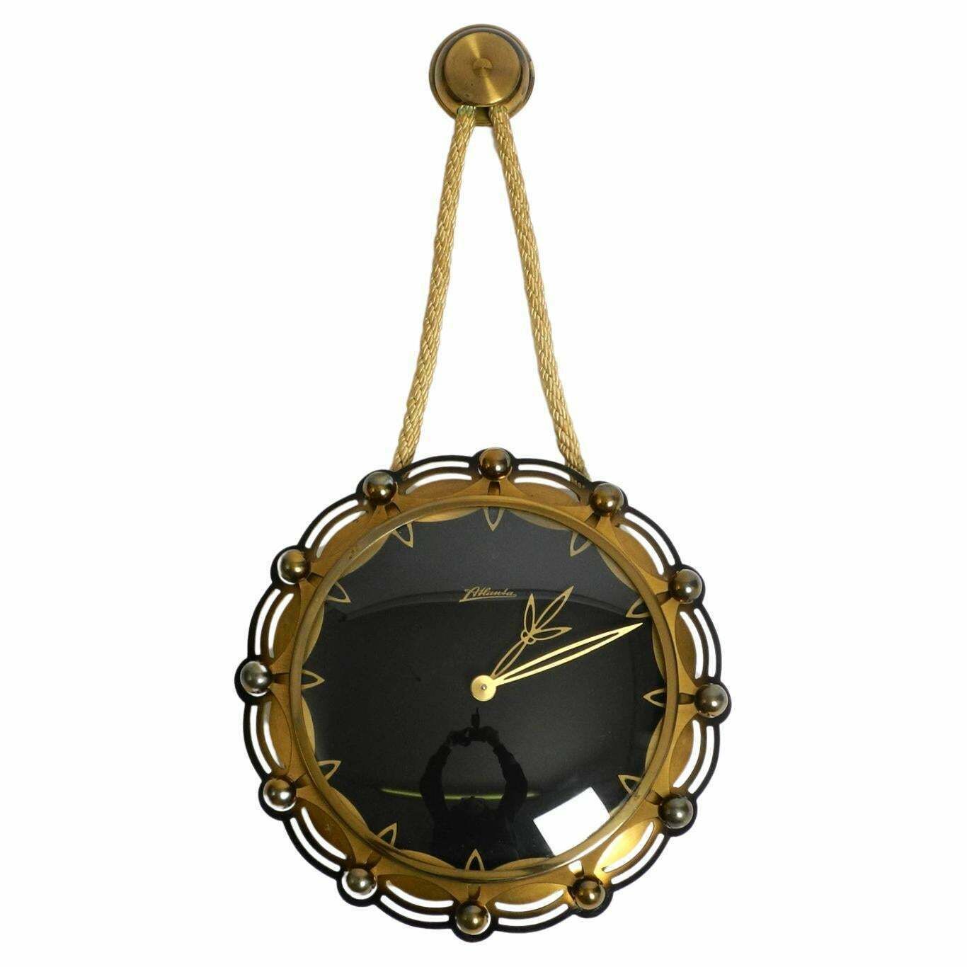 1950s Mechanical Atlanta Wall Clock With A 10 Day Movement And A Gong Strike