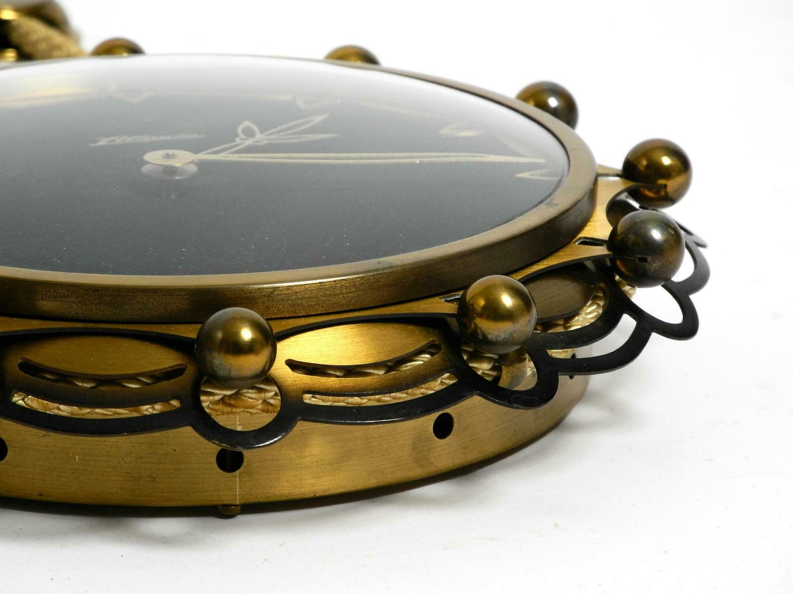 photo vinterior 1950s Mechanical Atlanta Wall Clock With A 10 Day Movement And A Gong Strike