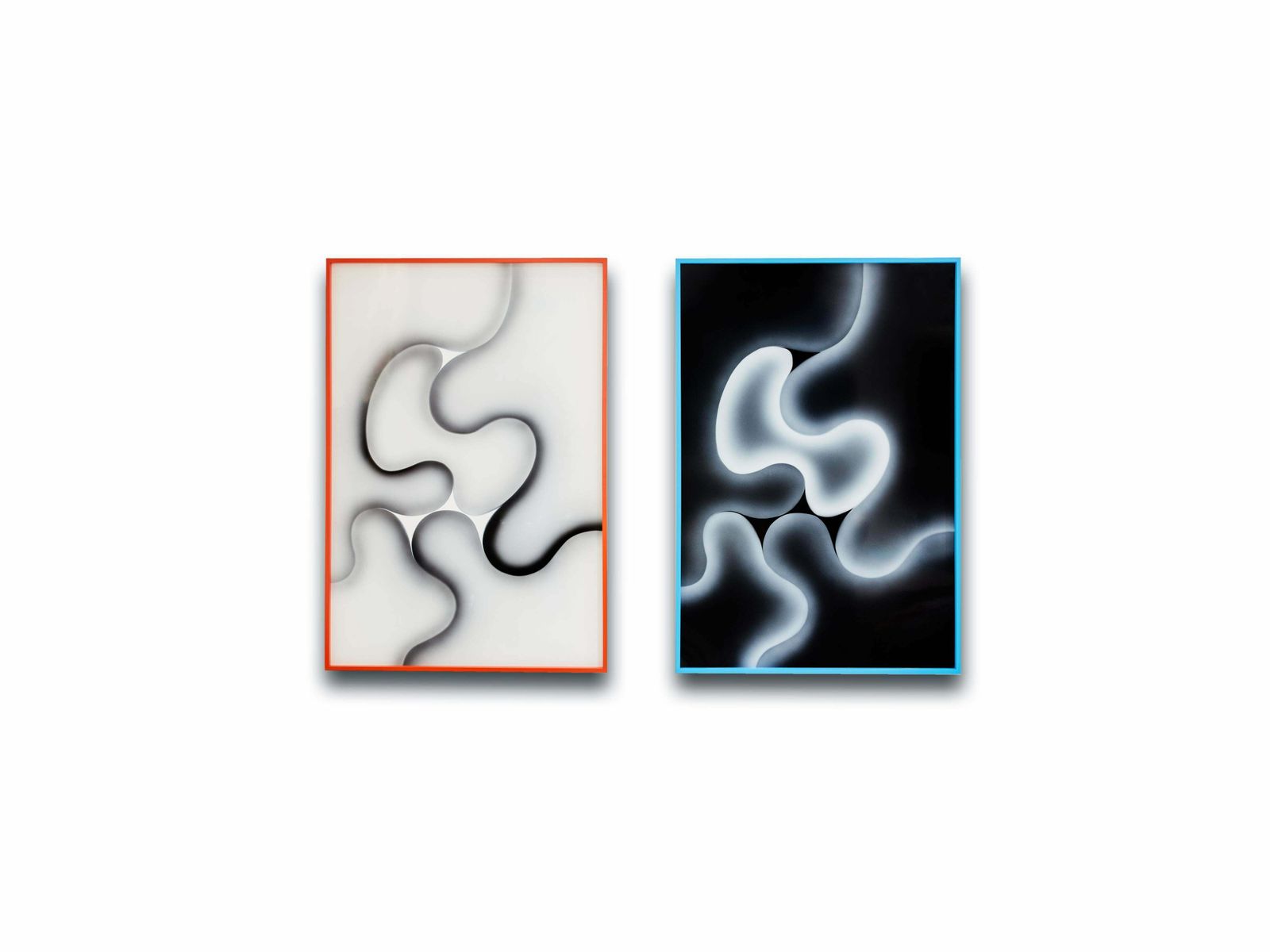 Les Simonnet Unique Pieces Diptyque peint sur lucite encadré, 1996 photo buy