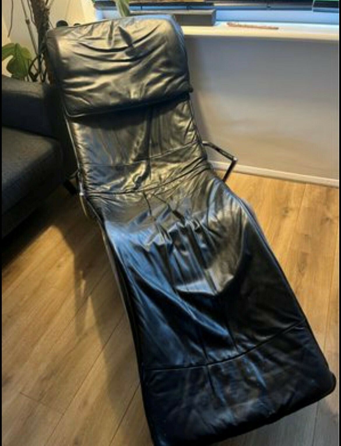 Vintage Late Mid Century Kebe A/S Hornslet Danish Leather Chaise Lounge Chair photo Furniture