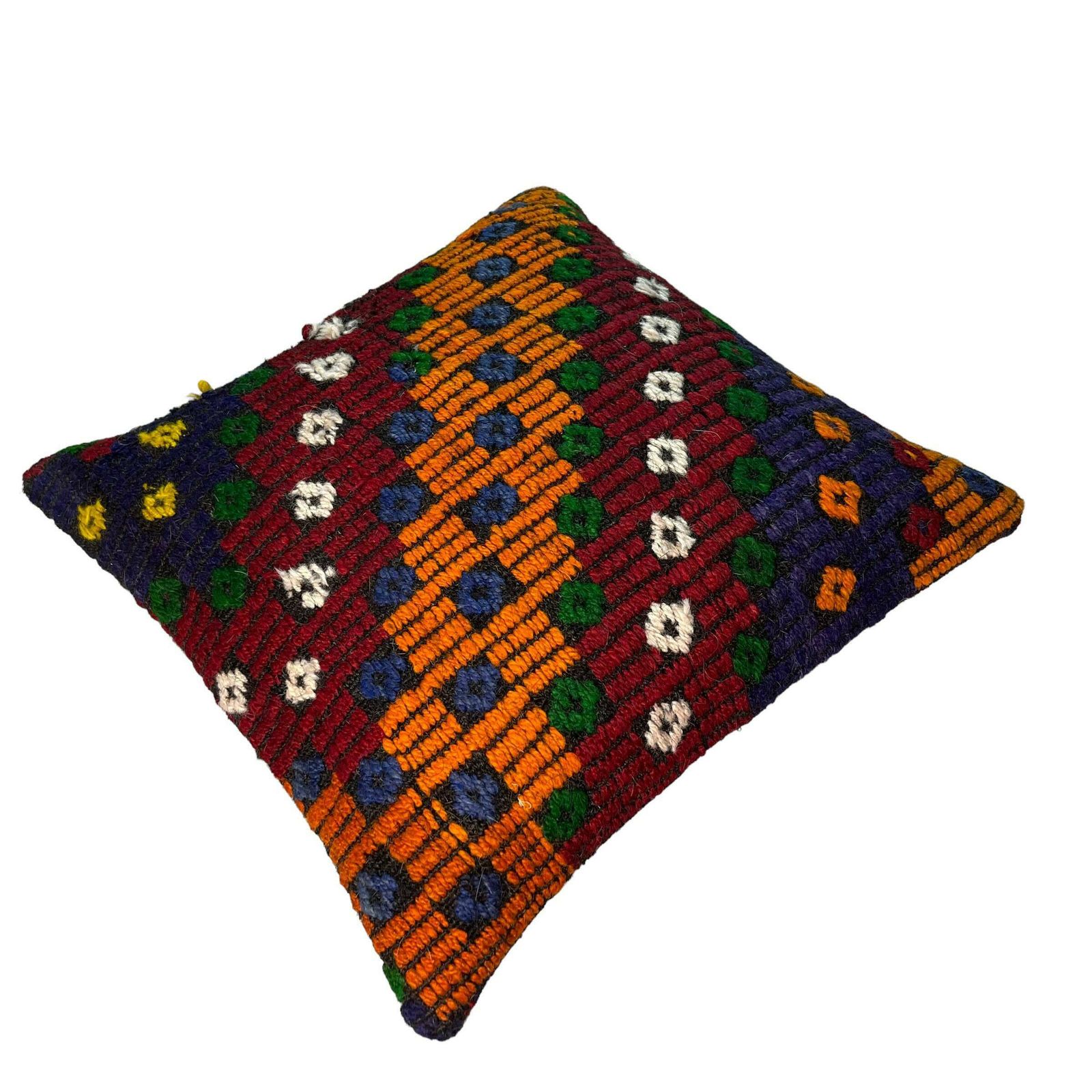 Etnische Kilim Kussen, 45x45 Cm Kussenhoes, Bohemian Kilim Kussen, Handgeweven Kilim Kussen, Sierkussen Voor Bank, Meditatie Kilim Hoes photo vinterior
