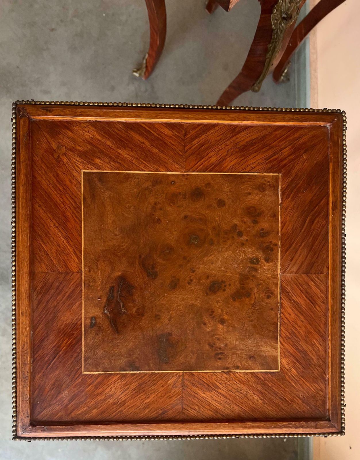photo furniture French Classic Louis XV Style Marquetry Nightstands With Drawer, 1910