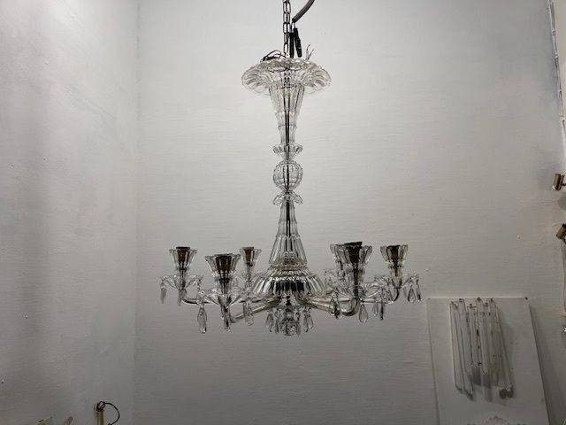 1950.0 Large Art Deco Murano Glass Chandelier 1940’s photo