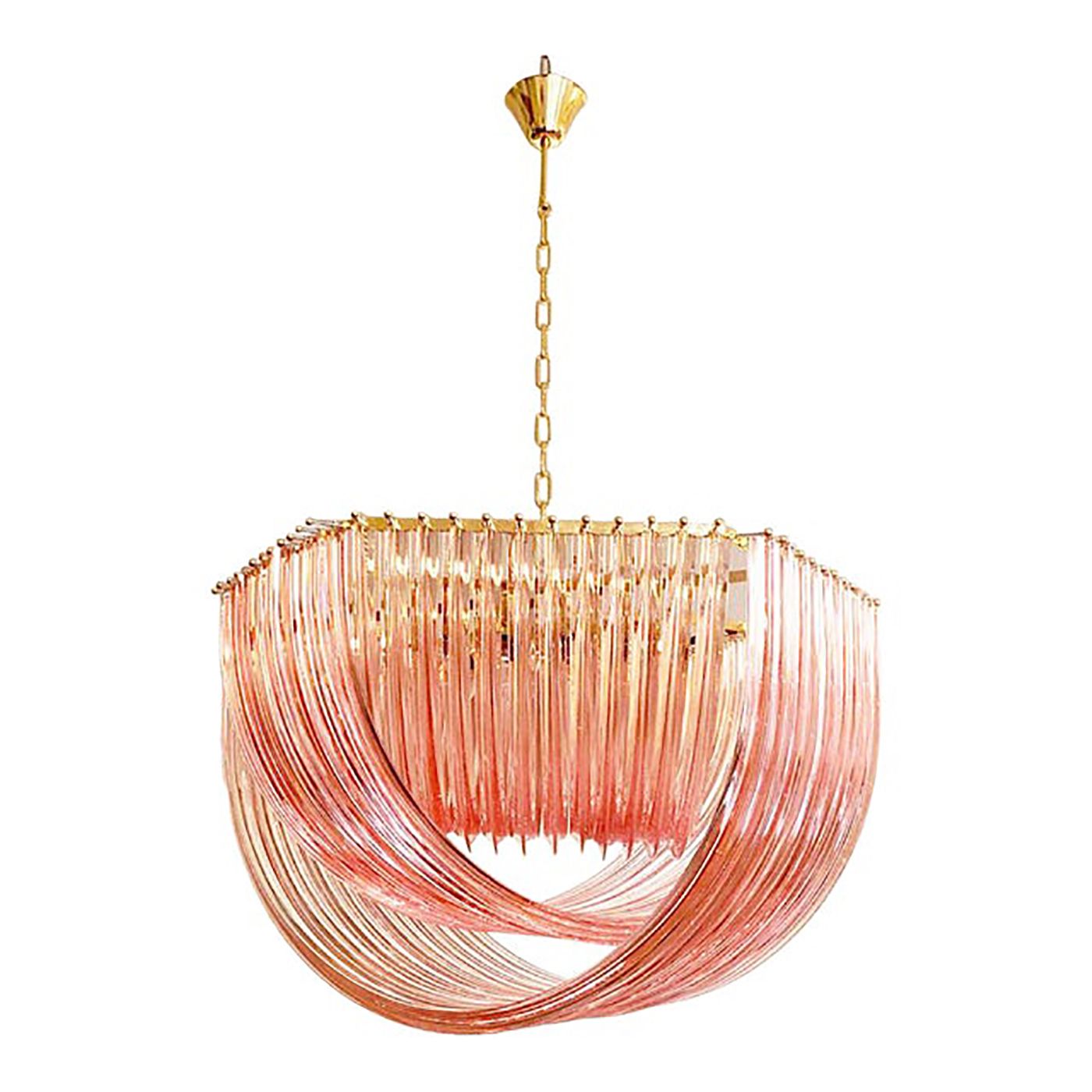 Contemporary Exagonal Bundled Triedro Murano Glass Chandelier