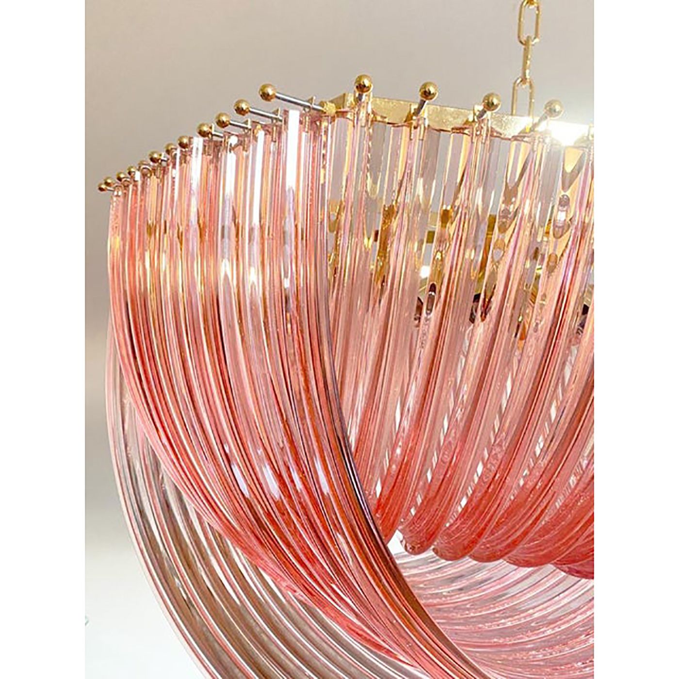 Contemporary Exagonal Bundled Triedro Murano Glass Chandelier photo vintage