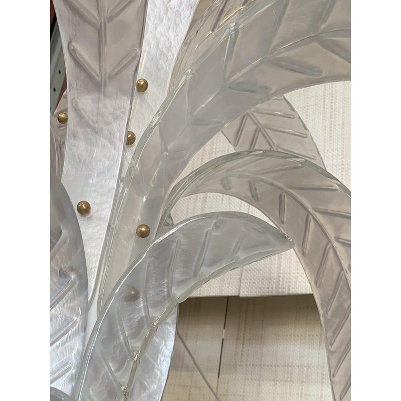 Vintage Opalino Palm Tree Murano Glass Floor Lamp In The Style Of Napoleon Martinuzzi photo furniture