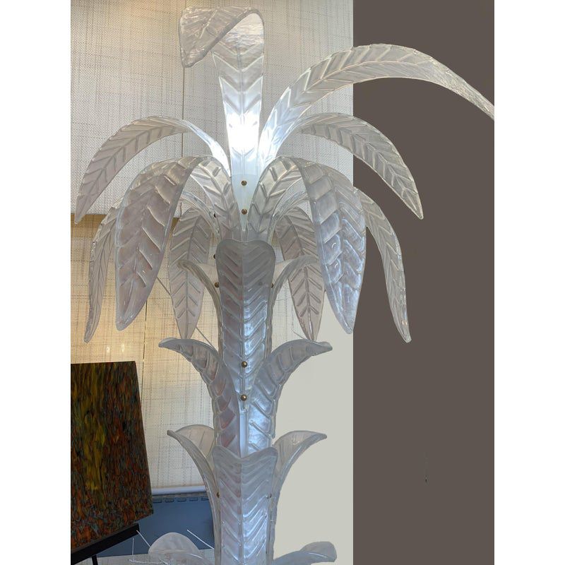 Vintage Opalino Palm Tree Murano Glass Floor Lamp In The Style Of Napoleon Martinuzzi photo buy