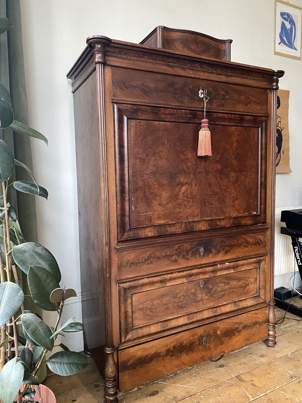 Antique Mahogany Secretaire/Bureau Desk photo Furniture