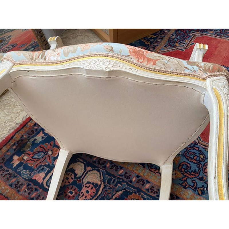 photo furniture Contemporary Ivory And Pink Floral Chair