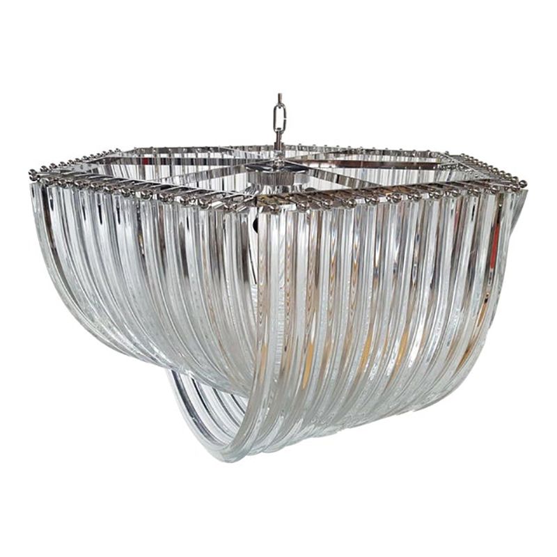 Contemporary Hexagonal Bundled Triedro Murano Glass Chandelier photo 11250.0