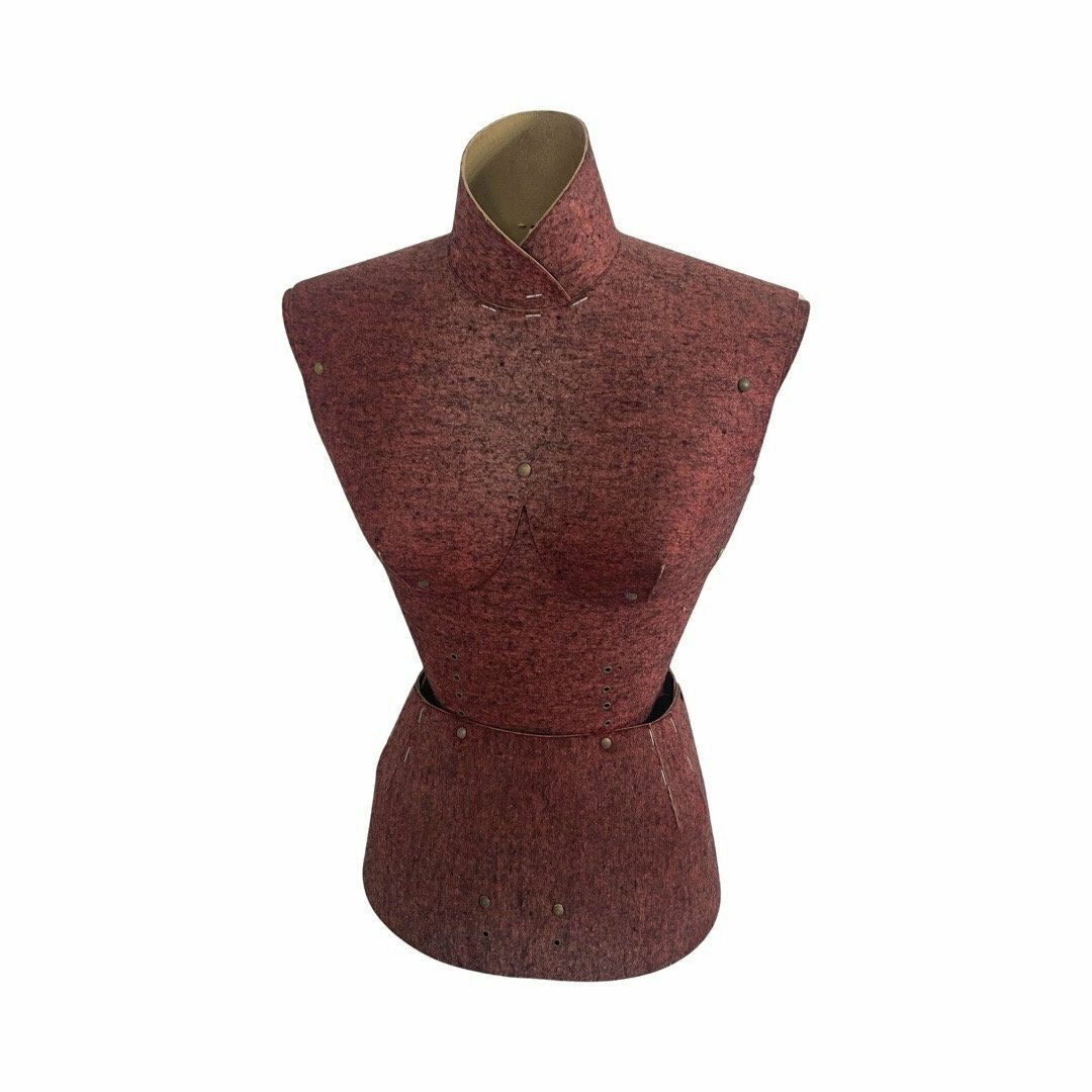 Antique   France   Dress Form / Mannequin / Dressboy / Valet Stand   Adjustable In Size   Table Model   Burgundy Red photo furniture