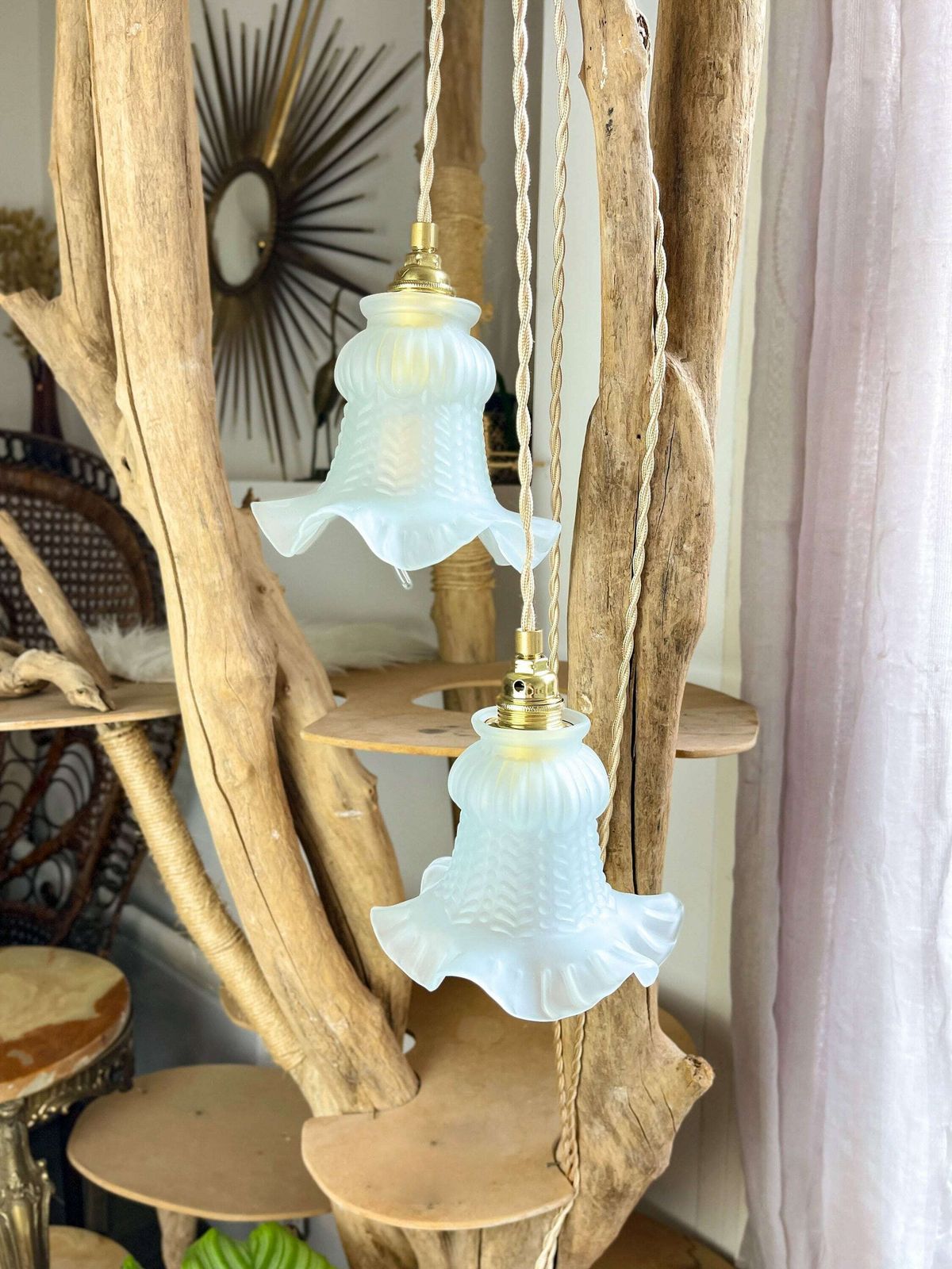 Customizable Vintage Tulip Walking Lamps   Old Pendant Lights   Bedside Lamp   Decoration   Customizable Lighting photo furniture