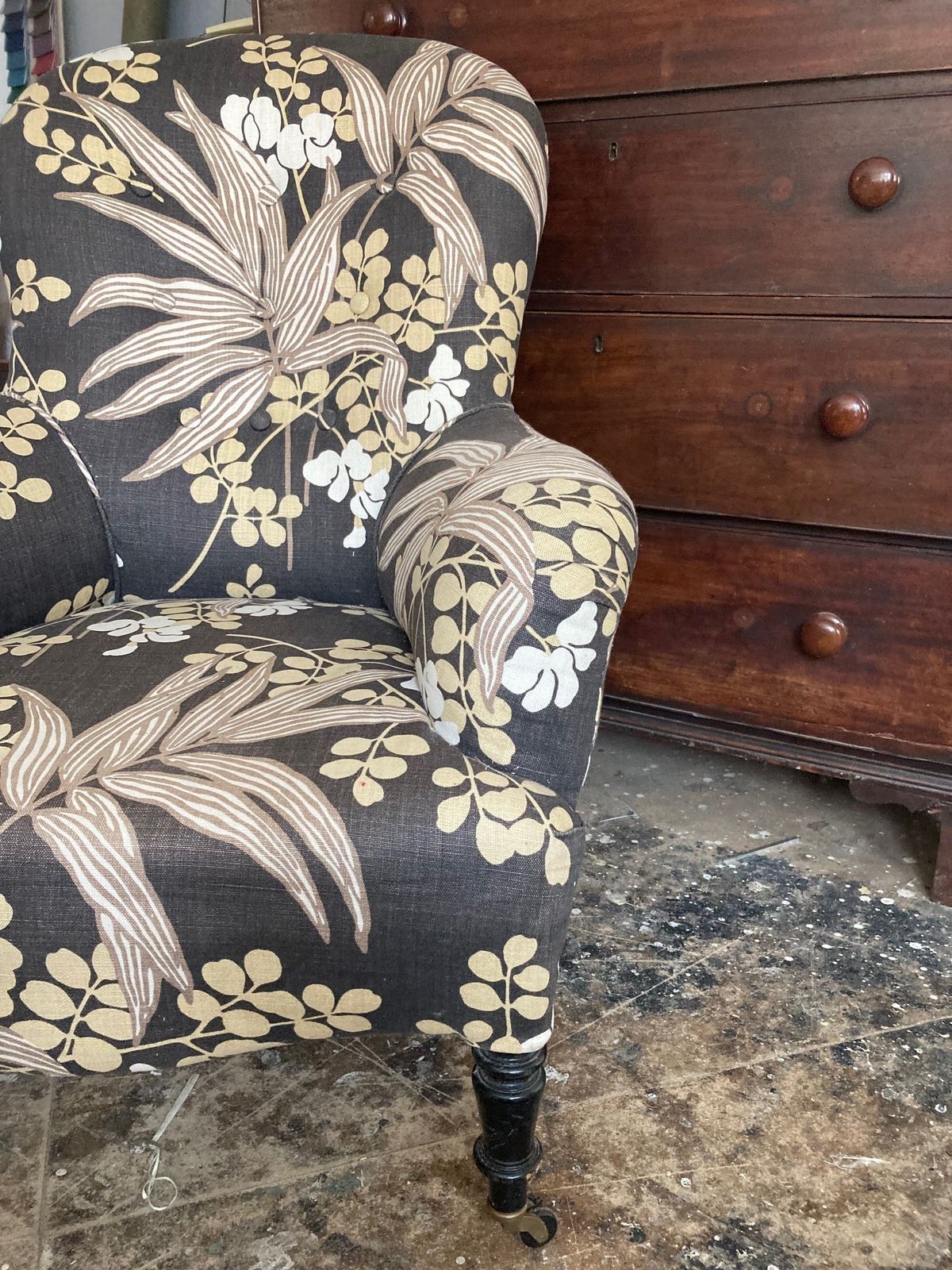 19th Century Napoleon III Armchair, Restored And Re Upholstered. photo for sale